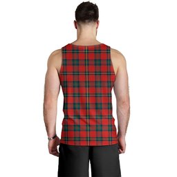 ScotsTee Shop Scottish Cruikshank Modern Clan Crest Personalized Tartan Tank Top for Men