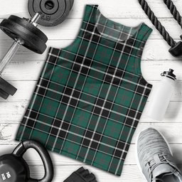 ScotsTee Shop Scottish Cleghorn Modern Clan Crest Personalized Tartan Tank Top for Men