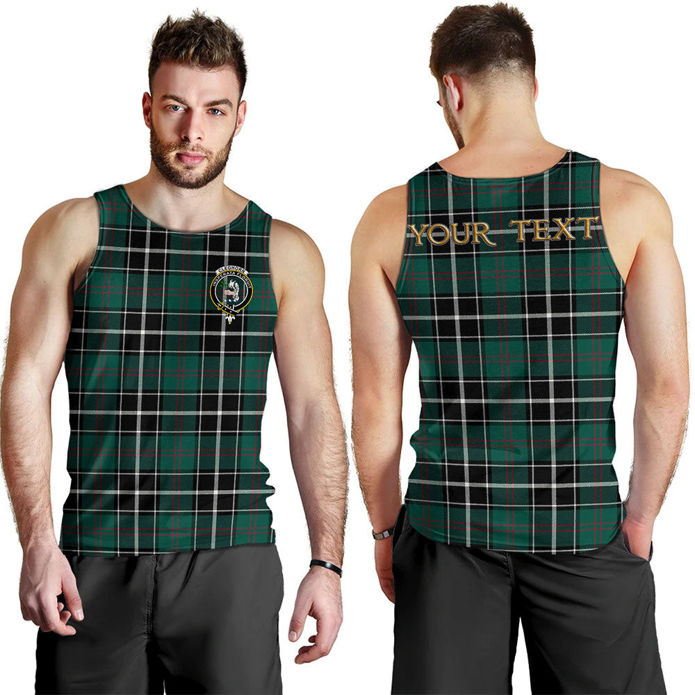 ScotsTee Shop Scottish Cleghorn Modern Clan Crest Personalized Tartan Tank Top for Men
