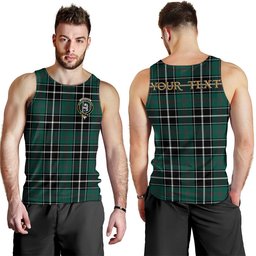 ScotsTee Shop Scottish Cleghorn Modern Clan Crest Personalized Tartan Tank Top for Men