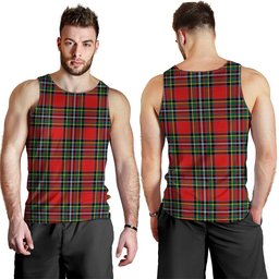 ScotsTee Shop Scottish Gillespie Modern Clan Crest Personalized Tartan Tank Top for Men