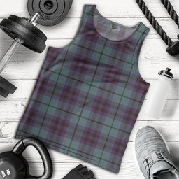 ScotsTee Shop Scottish Keith (Austin) Weathered Clan Crest Personalized Tartan Tank Top for Men
