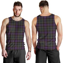 ScotsTee Shop Scottish Lennie Weathered Clan Crest Personalized Tartan Tank Top for Men