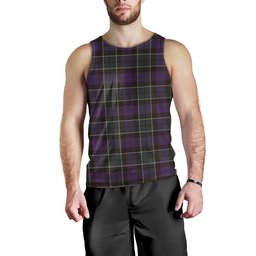 ScotsTee Shop Scottish Lennie Weathered Clan Crest Personalized Tartan Tank Top for Men
