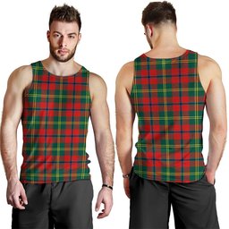 ScotsTee Shop Scottish Hutcheson Modern Clan Crest Personalized Tartan Tank Top for Men