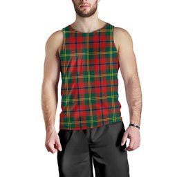 ScotsTee Shop Scottish Hutcheson Modern Clan Crest Personalized Tartan Tank Top for Men