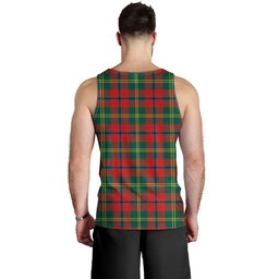 ScotsTee Shop Scottish Hutcheson Modern Clan Crest Personalized Tartan Tank Top for Men
