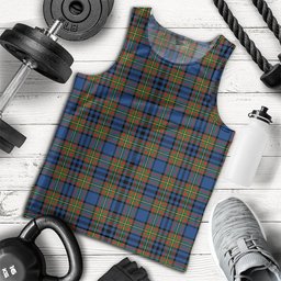 ScotsTee Shop Scottish Gillies Modern Clan Crest Personalized Tartan Tank Top for Men