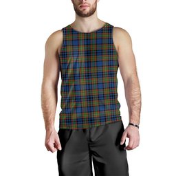 ScotsTee Shop Scottish Gillies Modern Clan Crest Personalized Tartan Tank Top for Men