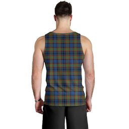 ScotsTee Shop Scottish Gillies Modern Clan Crest Personalized Tartan Tank Top for Men