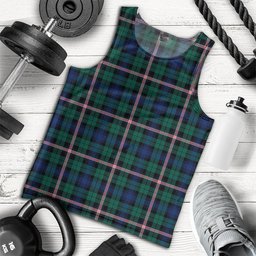 ScotsTee Shop Scottish Gammell Modern Clan Crest Personalized Tartan Tank Top for Men