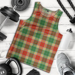 ScotsTee Shop Scottish Gibson (Gibbs) Ancient Clan Crest Personalized Tartan Tank Top for Men