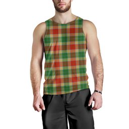 ScotsTee Shop Scottish Gibson (Gibbs) Ancient Clan Crest Personalized Tartan Tank Top for Men