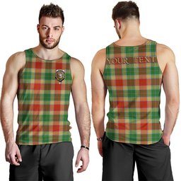 ScotsTee Shop Scottish Gibson (Gibbs) Ancient Clan Crest Personalized Tartan Tank Top for Men