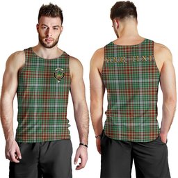 ScotsTee Shop Scottish Gayre Ancient Clan Crest Personalized Tartan Tank Top for Men