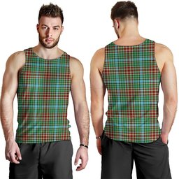 ScotsTee Shop Scottish Gayre Modern Clan Crest Personalized Tartan Tank Top for Men