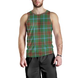 ScotsTee Shop Scottish Gayre Modern Clan Crest Personalized Tartan Tank Top for Men