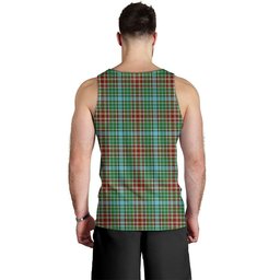 ScotsTee Shop Scottish Gayre Modern Clan Crest Personalized Tartan Tank Top for Men