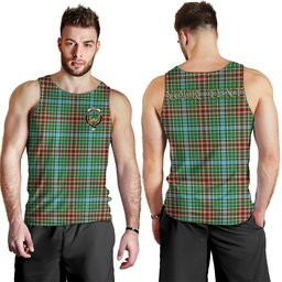 ScotsTee Shop Scottish Gayre Modern Clan Crest Personalized Tartan Tank Top for Men