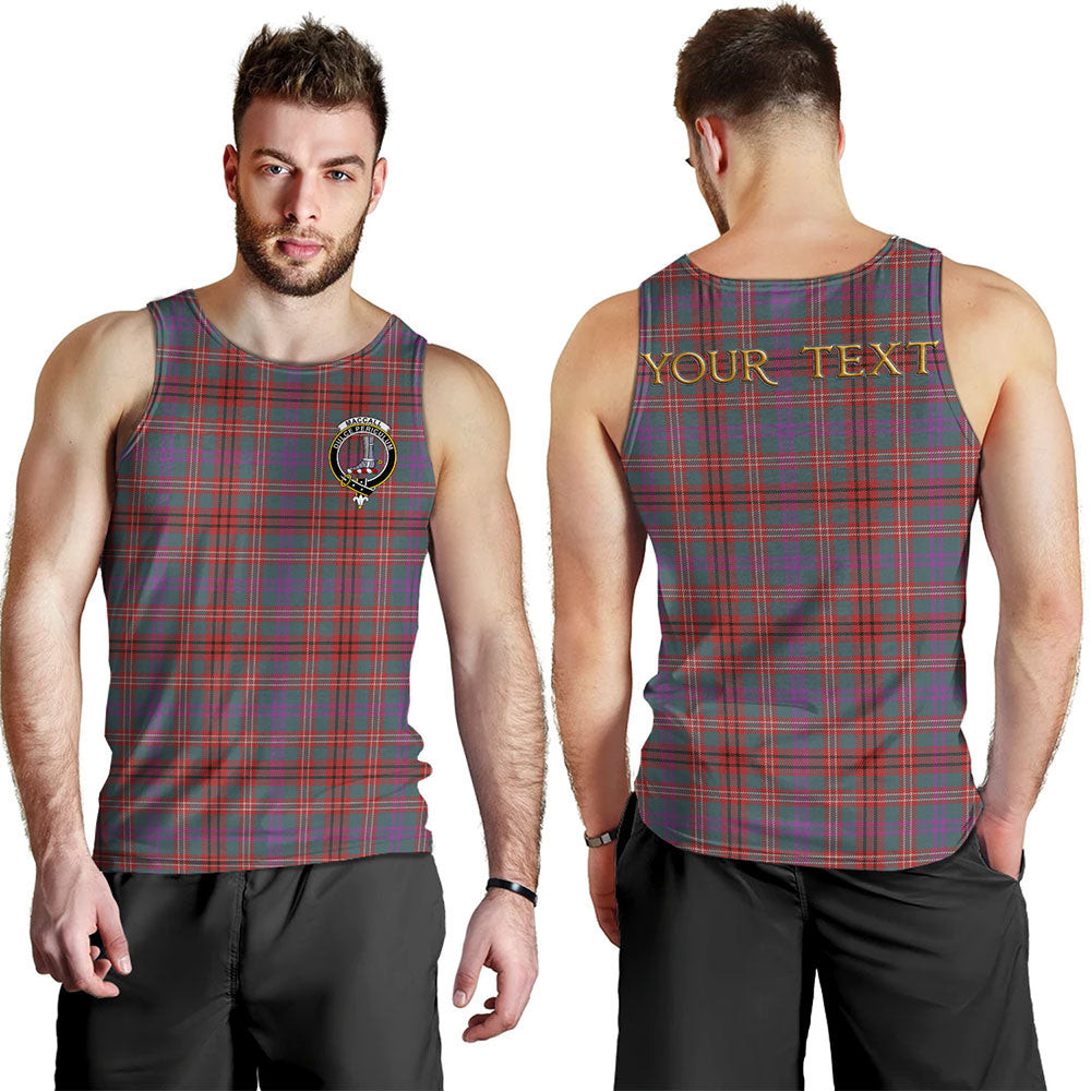 ScotsTee Shop Scottish MacCall Weathered Clan Crest Personalized Tartan Tank Top for Men