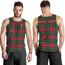ScotsTee Shop Scottish MacCulloch Modern Clan Crest Personalized Tartan Tank Top for Men