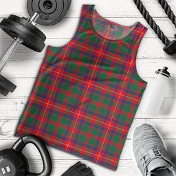 ScotsTee Shop Scottish Geddes Modern Clan Crest Personalized Tartan Tank Top for Men