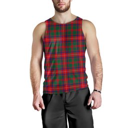 ScotsTee Shop Scottish Geddes Modern Clan Crest Personalized Tartan Tank Top for Men