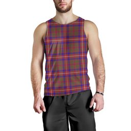 ScotsTee Shop Scottish Geddes Weathered Clan Crest Personalized Tartan Tank Top for Men