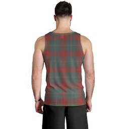 ScotsTee Shop Scottish Harvey Weathered Clan Crest Personalized Tartan Tank Top for Men