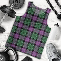 ScotsTee Shop Scottish Lennie Ancient Clan Crest Personalized Tartan Tank Top for Men
