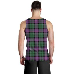 ScotsTee Shop Scottish Lennie Ancient Clan Crest Personalized Tartan Tank Top for Men