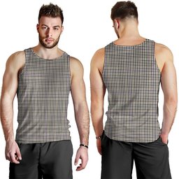 ScotsTee Shop Scottish Halliday (Holliday) Weathered Clan Crest Personalized Tartan Tank Top for Men