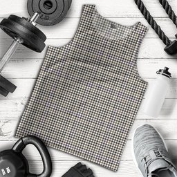 ScotsTee Shop Scottish Halliday (Holliday) Weathered Clan Crest Personalized Tartan Tank Top for Men