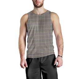 ScotsTee Shop Scottish Halliday (Holliday) Weathered Clan Crest Personalized Tartan Tank Top for Men