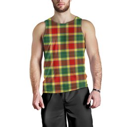 ScotsTee Shop Scottish Gibson (Gibbs) Modern Clan Crest Personalized Tartan Tank Top for Men
