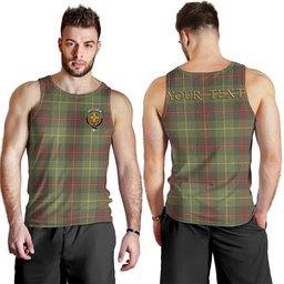 ScotsTee Shop Scottish Symington Weathered Clan Crest Personalized Tartan Tank Top for Men