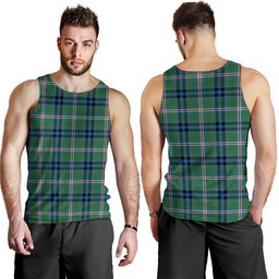 ScotsTee Shop Scottish Reid (Mill City) Ancient Clan Crest Personalized Tartan Tank Top for Men