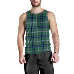 ScotsTee Shop Scottish Reid (Mill City) Ancient Clan Crest Personalized Tartan Tank Top for Men