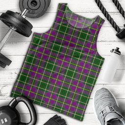ScotsTee Shop Scottish Tailyour Clan Crest Personalized Tartan Tank Top for Men