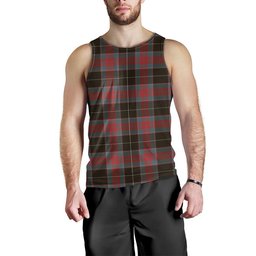 ScotsTee Shop Scottish Ramsay Green Weathered Clan Crest Personalized Tartan Tank Top for Men
