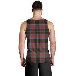 ScotsTee Shop Scottish Ramsay Green Weathered Clan Crest Personalized Tartan Tank Top for Men