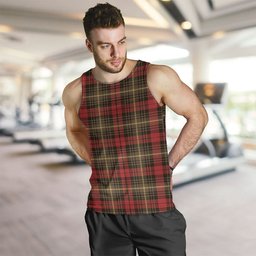 ScotsTee Shop Scottish Martin Weathered Clan Crest Personalized Tartan Tank Top for Men