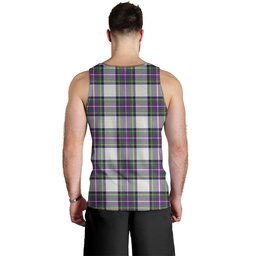 ScotsTee Shop Scottish Richards (Pritchard) Modern Clan Crest Personalized Tartan Tank Top for Men