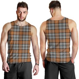 ScotsTee Shop Scottish Napier Rose Modern Clan Crest Personalized Tartan Tank Top for Men