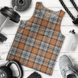ScotsTee Shop Scottish Napier Rose Modern Clan Crest Personalized Tartan Tank Top for Men