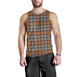 ScotsTee Shop Scottish Napier Rose Modern Clan Crest Personalized Tartan Tank Top for Men