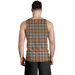 ScotsTee Shop Scottish Napier Rose Modern Clan Crest Personalized Tartan Tank Top for Men