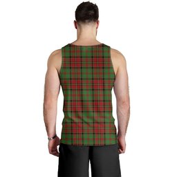 ScotsTee Shop Scottish MacNeish Modern Clan Crest Personalized Tartan Tank Top for Men