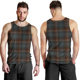 ScotsTee Shop Scottish Renton Weathered Clan Crest Personalized Tartan Tank Top for Men