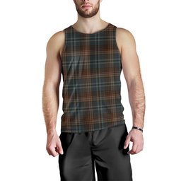 ScotsTee Shop Scottish Renton Weathered Clan Crest Personalized Tartan Tank Top for Men